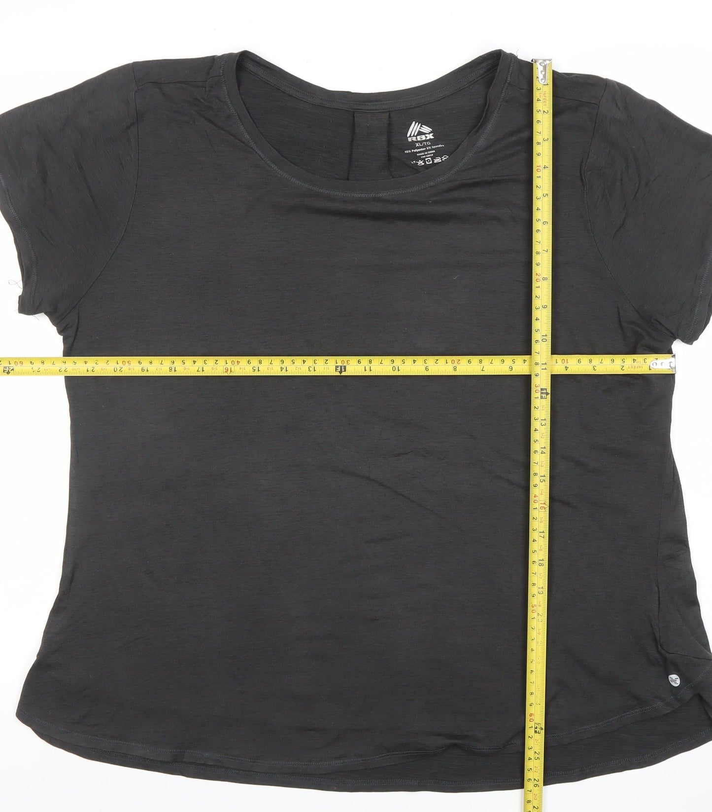Womens UK Size XL RBX Black Basic T-Shirt