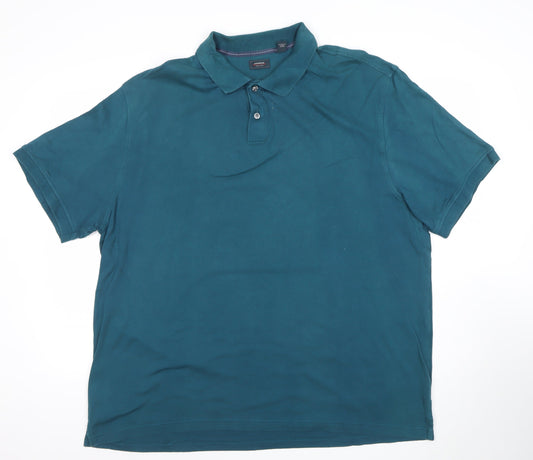 Arrow Men's Blue 2XL Cotton Polo Shirt Short Sleeve Casual Top