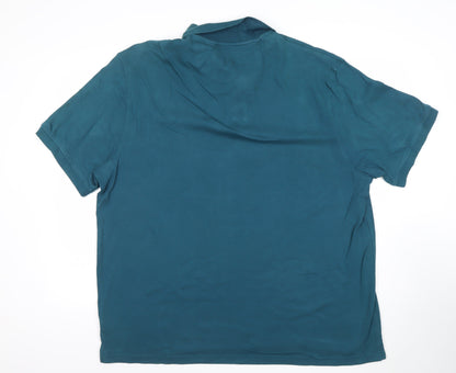 Arrow Men's Blue 2XL Cotton Polo Shirt Short Sleeve Casual Top