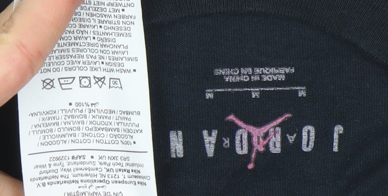 Mens UK Size M Nike Jordan Black  T-Shirt