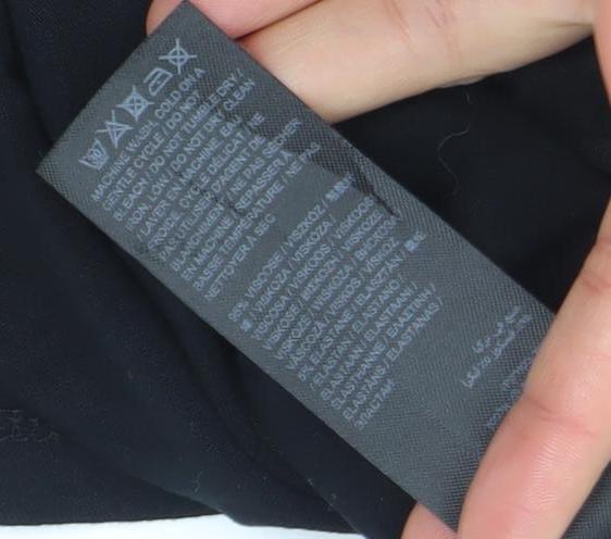 Capsule Womens Black Animal Print Relaxed Fit Crew Neck Blouse Size 16