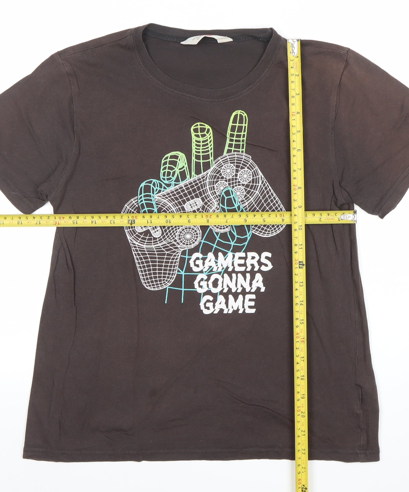 Boys UK Size 10-12 Years H&M Brown Basic T-Shirt