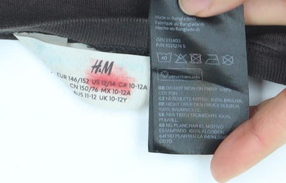 Boys UK Size 10-12 Years H&M Brown Basic T-Shirt