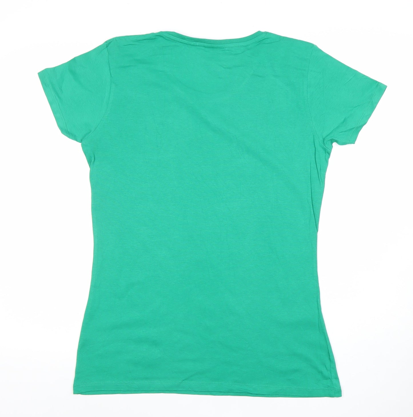 Womens UK Size M Spreadshirt Premium Green Basic T-Shirt