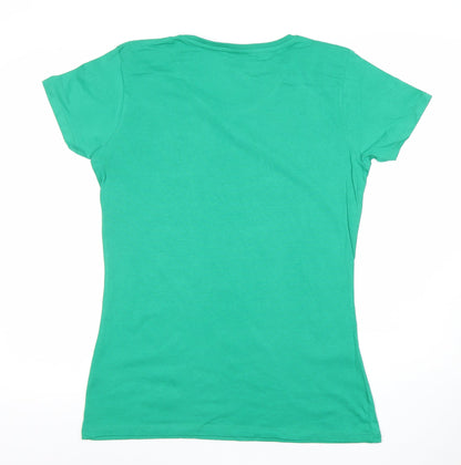 Womens UK Size M Spreadshirt Premium Green Basic T-Shirt