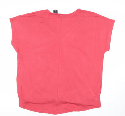 Womens UK Size L Rachel Zoe Pink Wrap Blouse