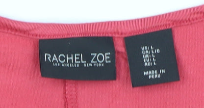 Womens UK Size L Rachel Zoe Pink Wrap Blouse
