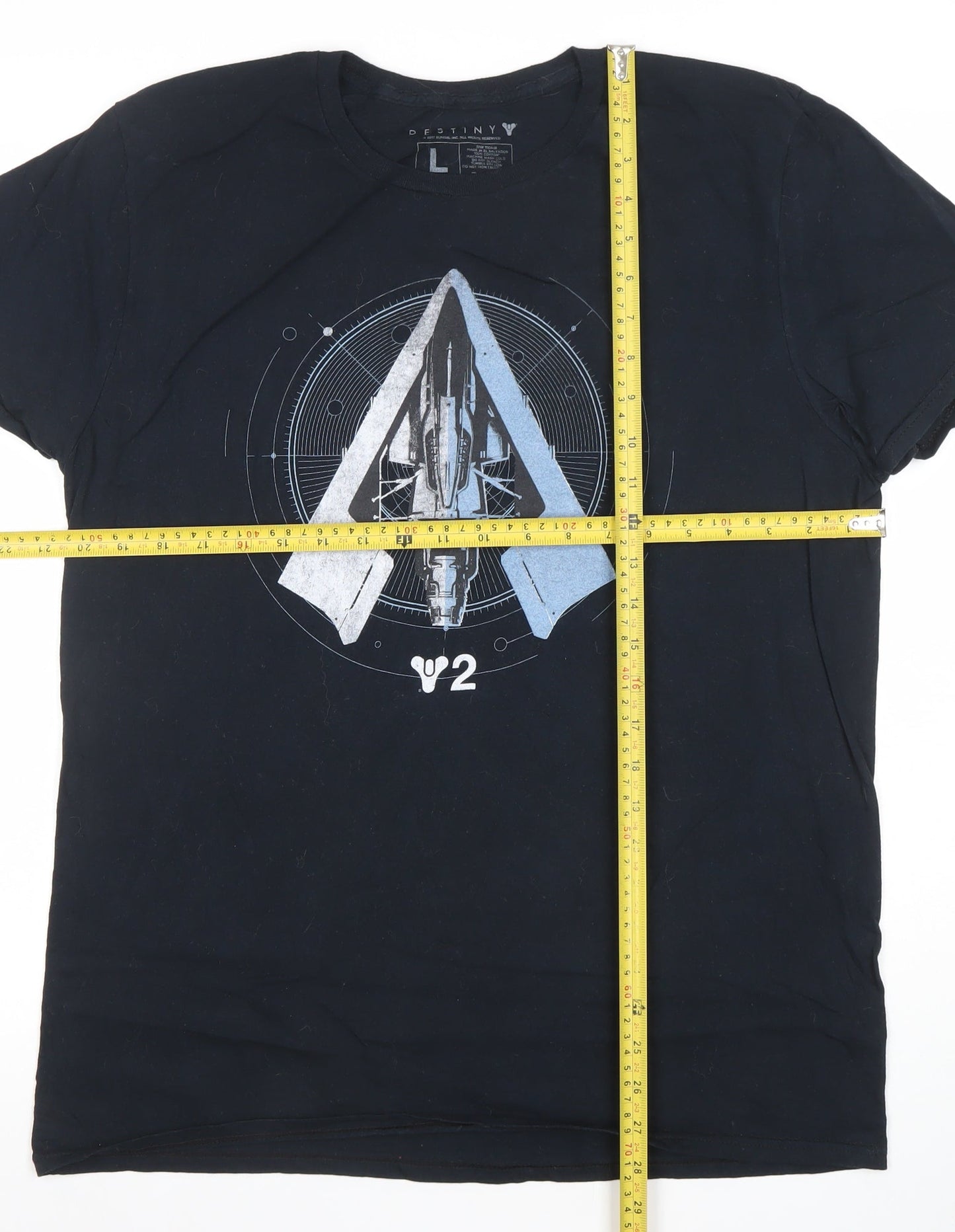 Mens UK Size L Destiny Black  T-Shirt