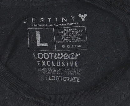Mens UK Size L Destiny Black  T-Shirt