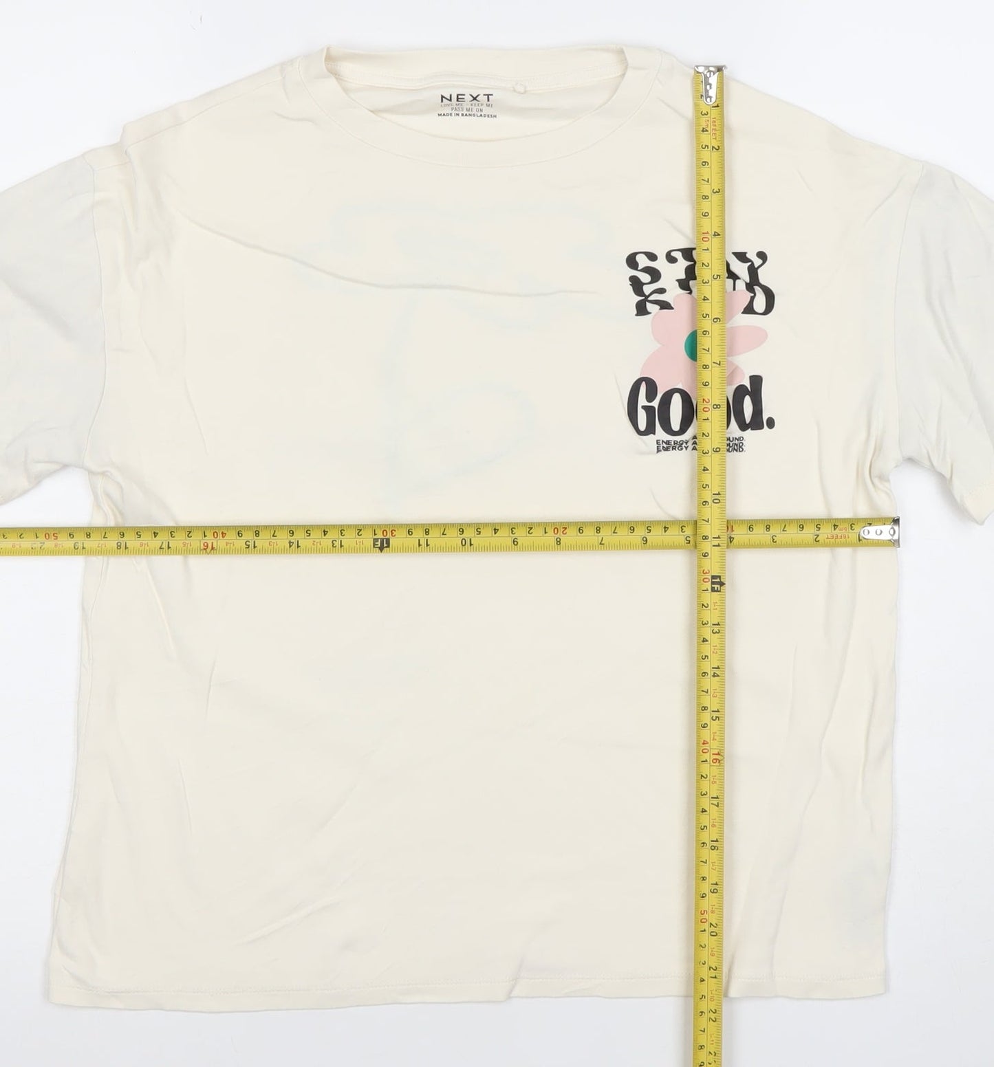 Womens UK Size M NEXT Ivory Basic T-Shirt