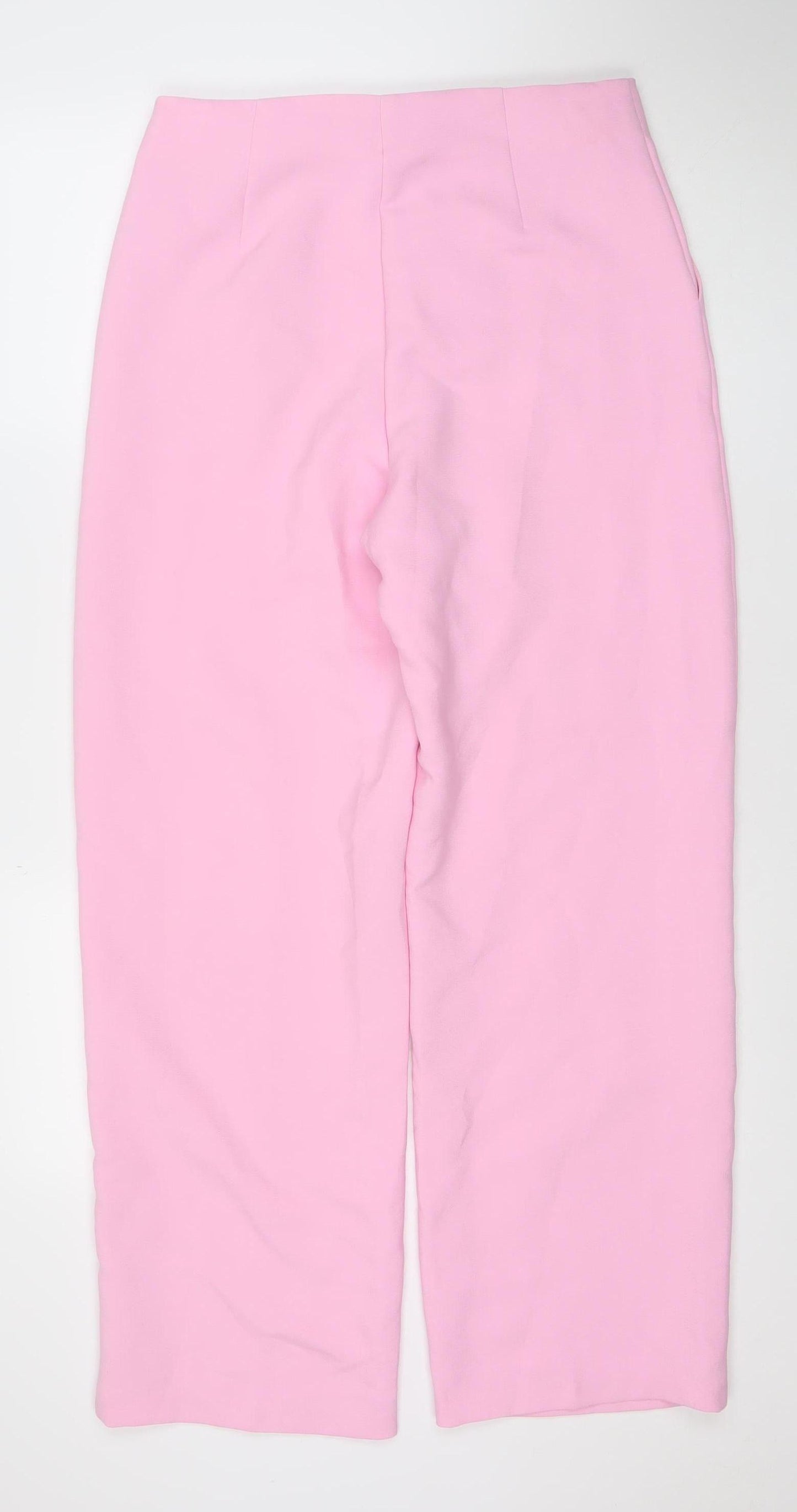 Primark Women Pink Size 12 Polyester Straight Trousers