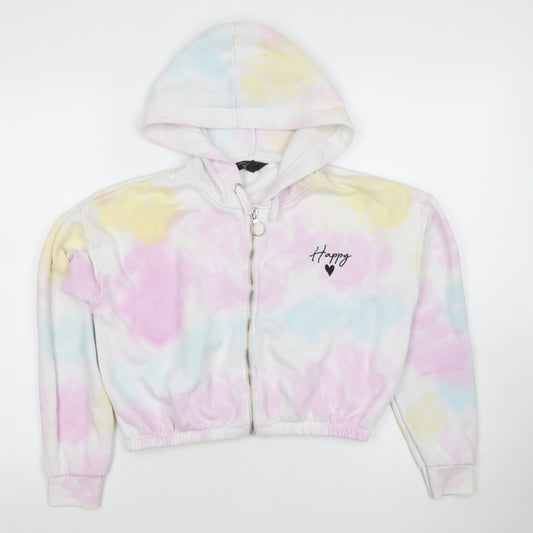 Girls UK Size 12-13 Years 915 Multicoloured Full Zip Hoodie