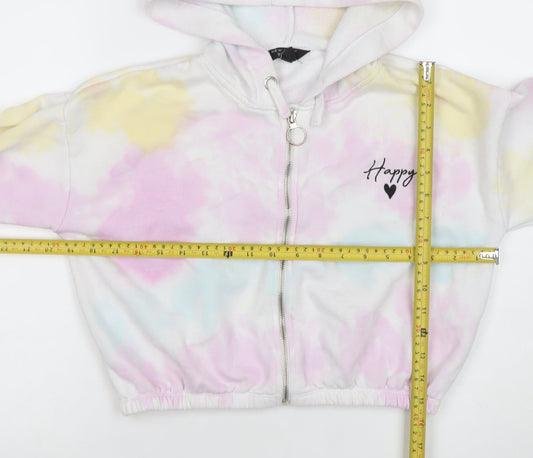 Girls UK Size 12-13 Years 915 Multicoloured Full Zip Hoodie