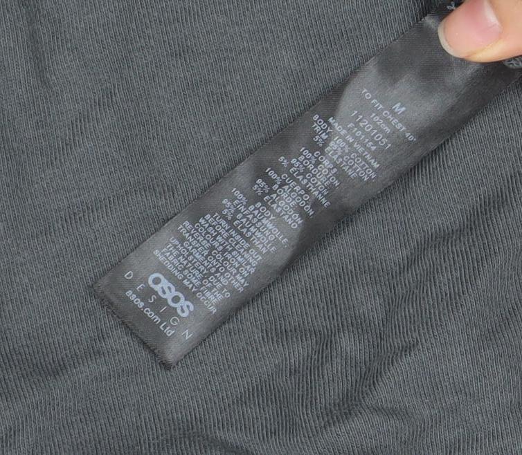 Mens UK Size M ASOS Grey Pullover Sweatshirt