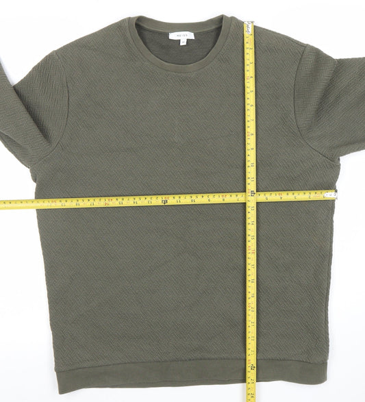 Mens UK Size M Reiss Green Pullover Sweatshirt