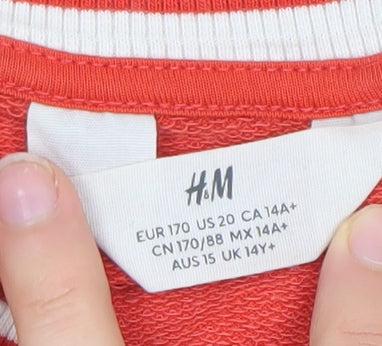 Boys UK Size 14 Years H&M Red Varsity Jacket