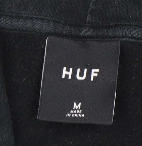 Mens UK Size M HUF Black Pullover Hoodie