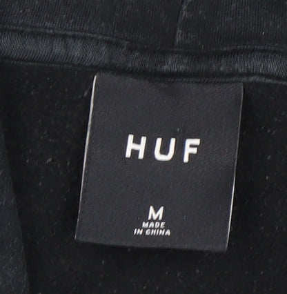 Mens UK Size M HUF Black Pullover Hoodie