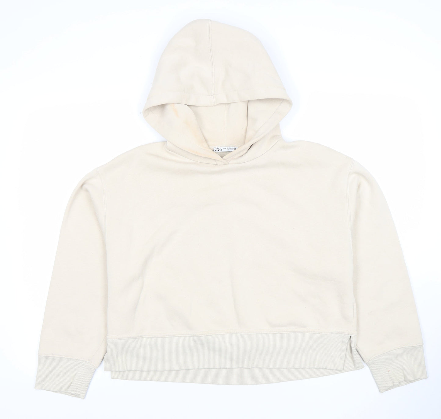 Womens UK Size M Zara Beige Pullover Hoodie