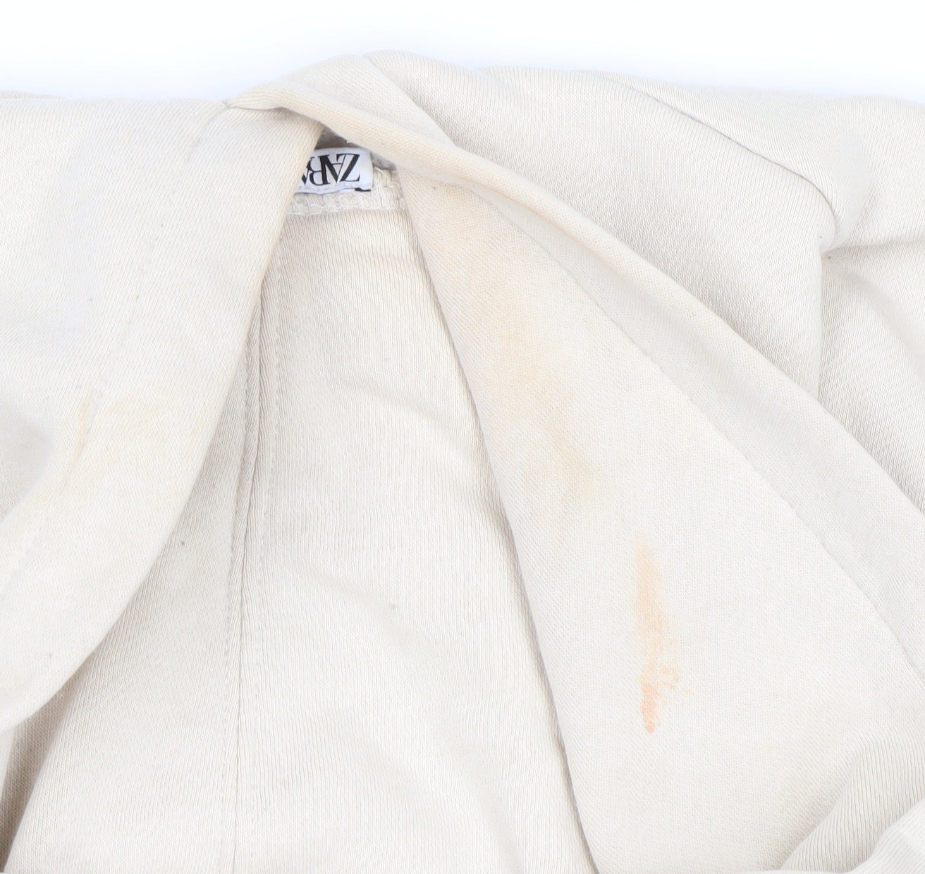 Womens UK Size M Zara Beige Pullover Hoodie