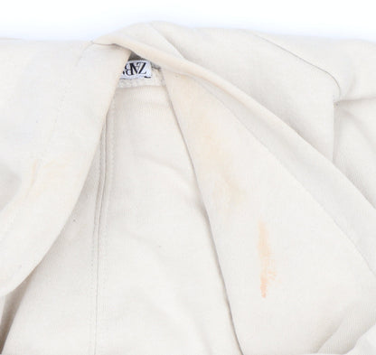 Womens UK Size M Zara Beige Pullover Hoodie