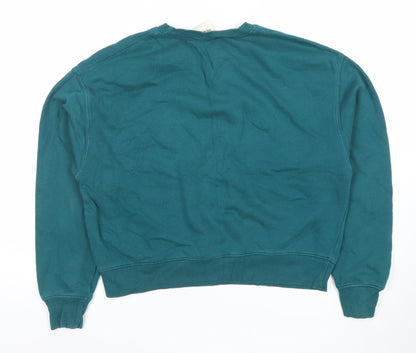 Womens UK Size 12 Pull & Bear Green Pullover Sweatshirt