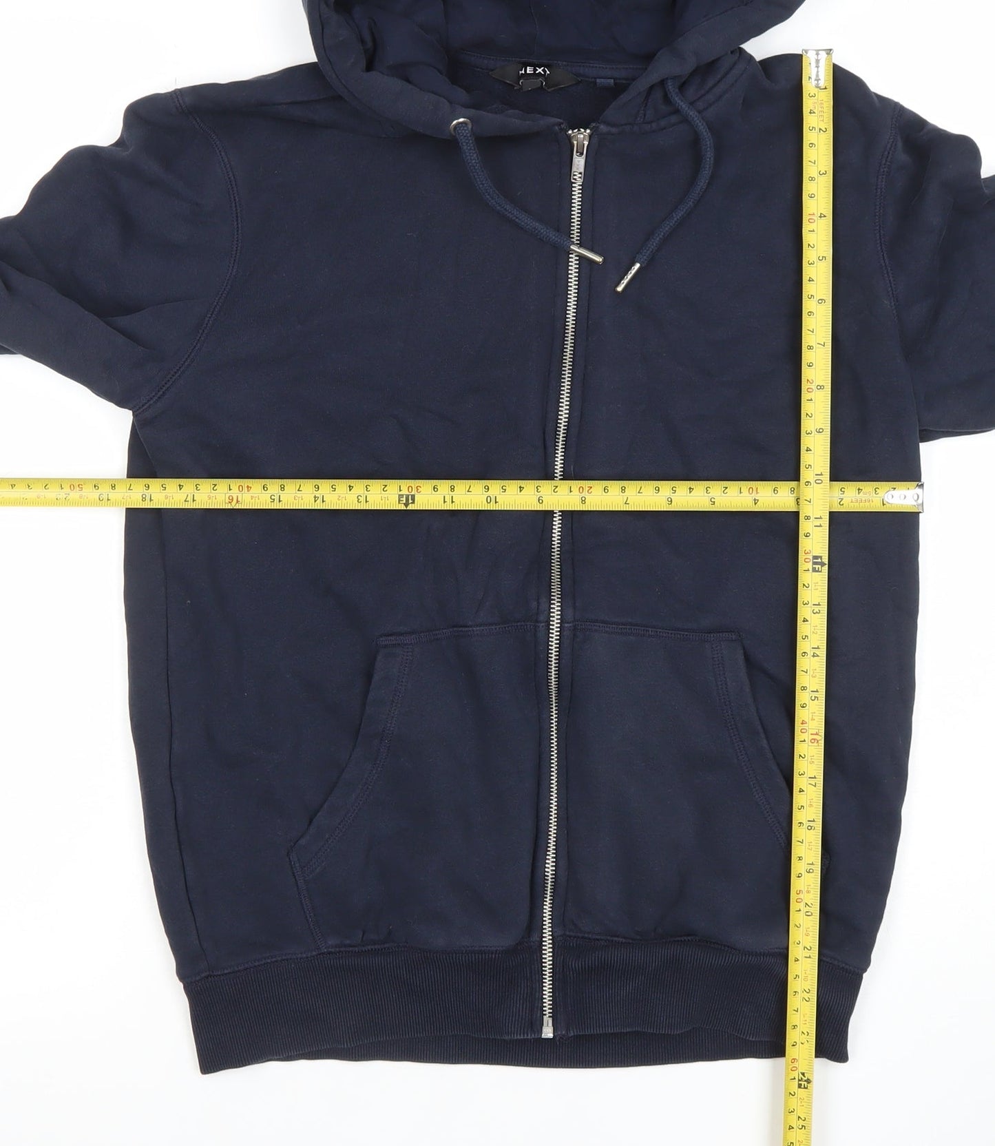 Mens UK Size S NEXT Blue Full Zip Hoodie