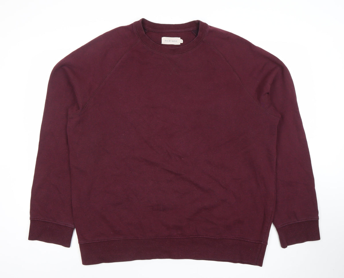 Mens UK Size 2XL Pier One Brown Pullover Sweatshirt