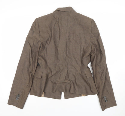 Womens UK Size 8 Zara Woman Regular Brown Blazer