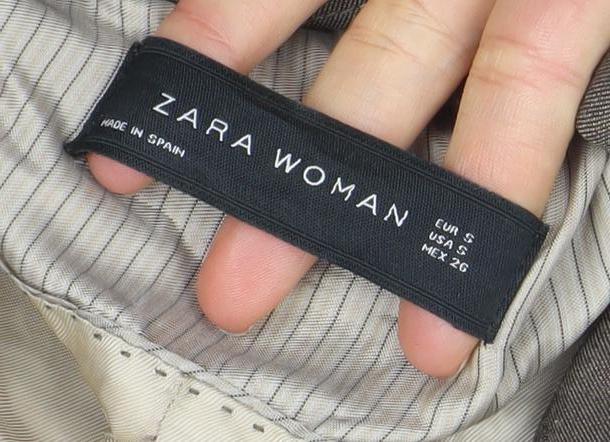 Womens UK Size 8 Zara Woman Regular Brown Blazer