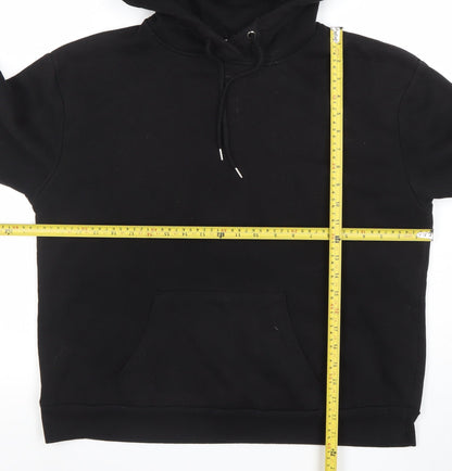 Primark Women Black M Pullover Hoodie Cotton Blend Casual