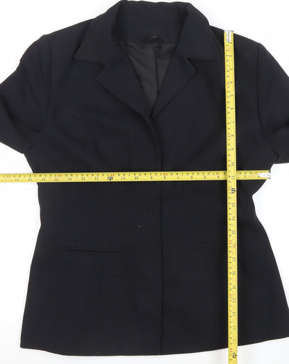 Dorothy Perkins Women Black UK 14 Tailored Lined Blazer Jacket