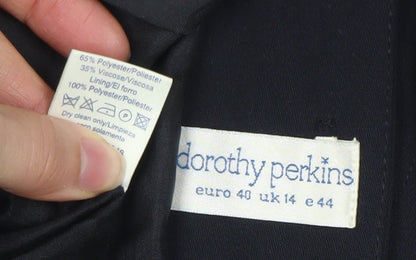 Dorothy Perkins Women Black UK 14 Tailored Lined Blazer Jacket