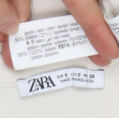 Mens UK Size S Zara Beige Pullover Sweatshirt