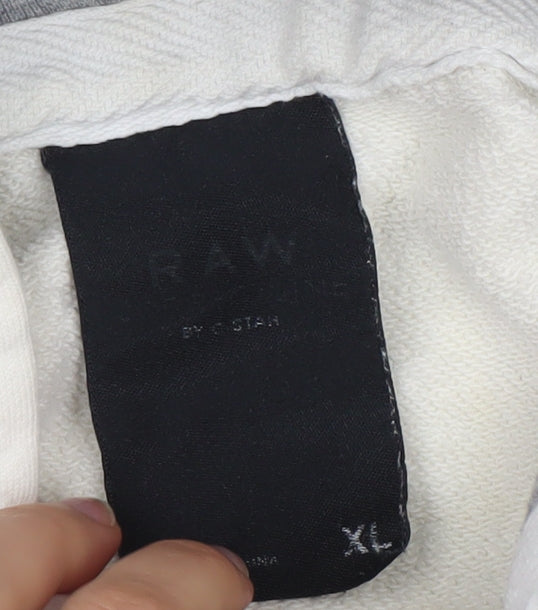 Womens UK Size XL G-Star RAW White Full Zip Hoodie
