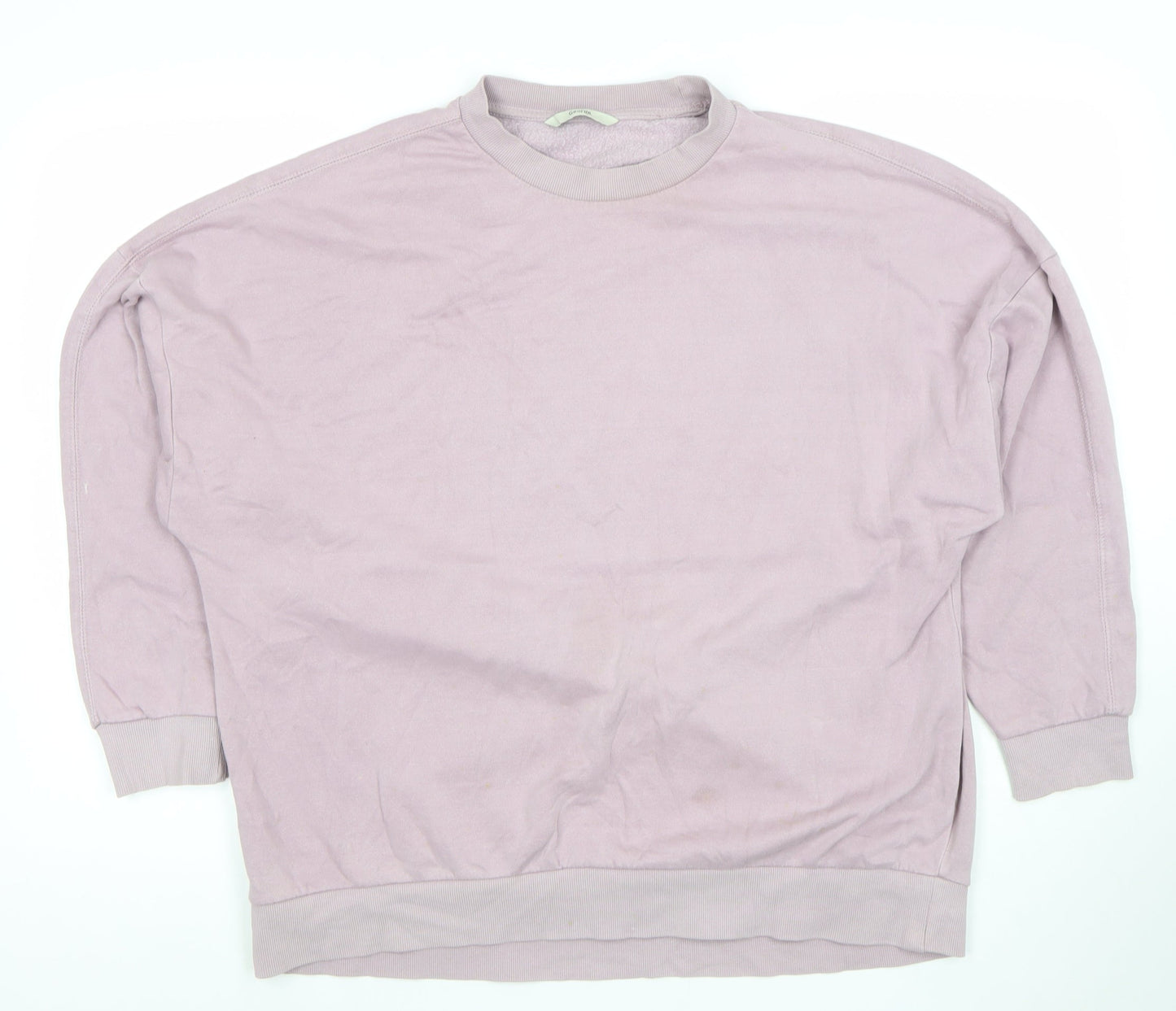 George Women Pink Pullover Sweatshirt Size S Cotton Blend