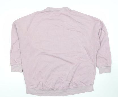 George Women Pink Pullover Sweatshirt Size S Cotton Blend