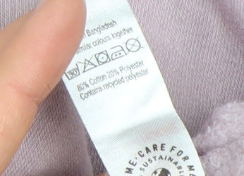 George Women Pink Pullover Sweatshirt Size S Cotton Blend