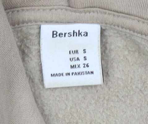 Bershka Womens Beige Pullover Hoodie Hampton Virginia Print Size S