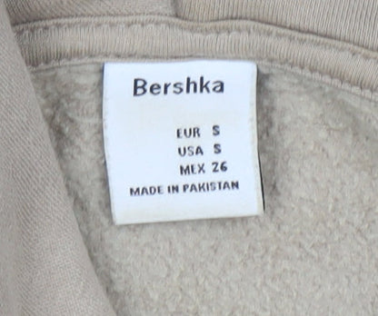 Bershka Womens Beige Pullover Hoodie Hampton Virginia Print Size S