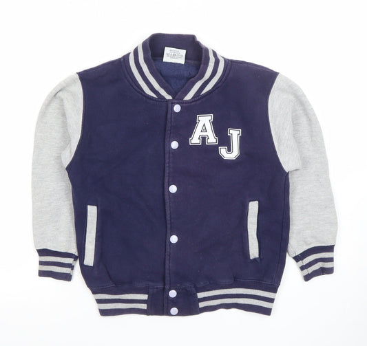 Boys UK Size 7-8 Years Awdis Blue Varsity Jacket
