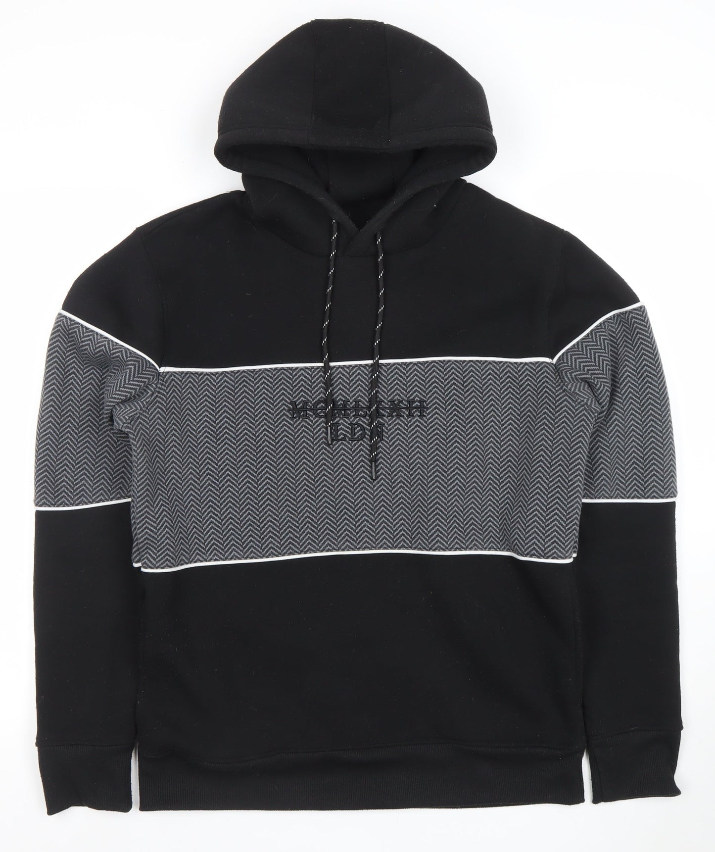 Mens UK Size M Brave Soul Black Pullover Hoodie
