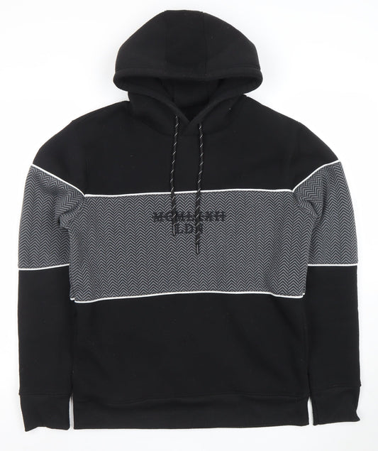 Mens UK Size M Brave Soul Black Pullover Hoodie