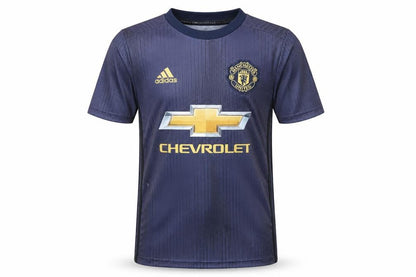 Adidas Boys Blue Manchester United Football Jersey 9-10 Years