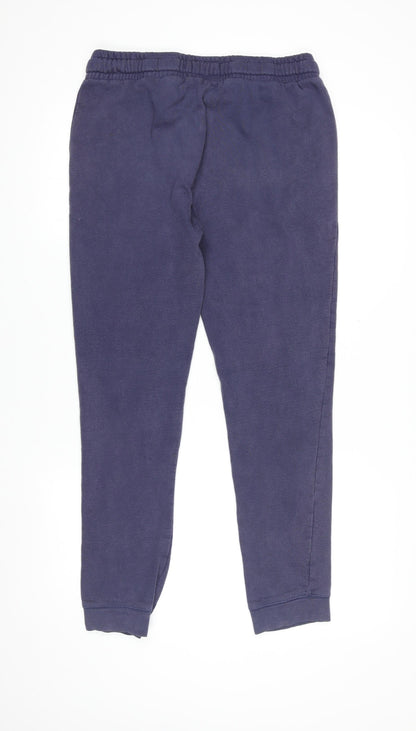TBOE Men's Blue Jogger Sweatpants L Fleece Cotton Blend