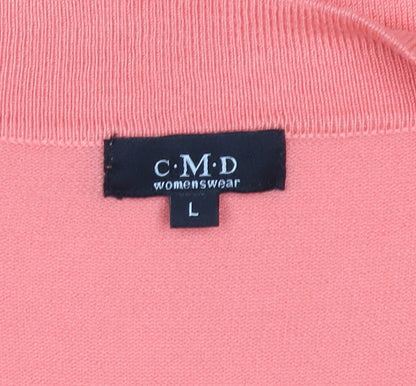 Womens UK Size L C.M.D womenswear Pink Cardigan Jumper