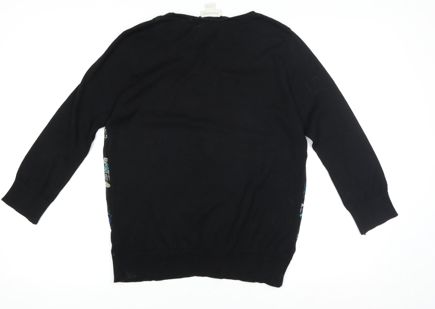 Womens UK Size 12 Monsoon Black Tunic Blouse