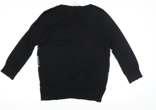 Womens UK Size 12 Monsoon Black Tunic Blouse