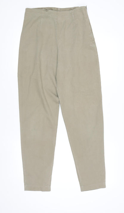 Next Women’s Beige Stretch Cotton Straight Leg Trousers UK 14