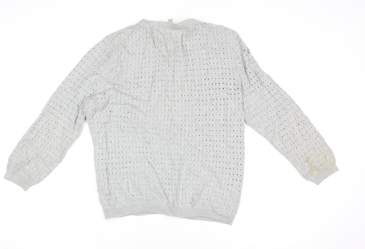 Laura Ashley Women’s Grey Cable-Knit Cotton Cardigan UK 12